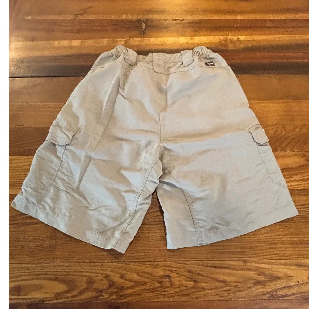 The North Face Mens Horizon Cargo Shorts Tan Khaki Nylon Hiking Outdoor Small
